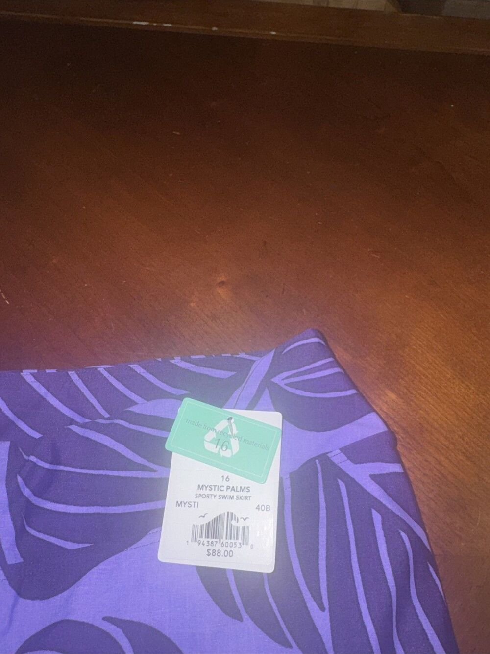 Mystic Palms Sporty Swim Skirt Size 16 - Picture 5 of 6